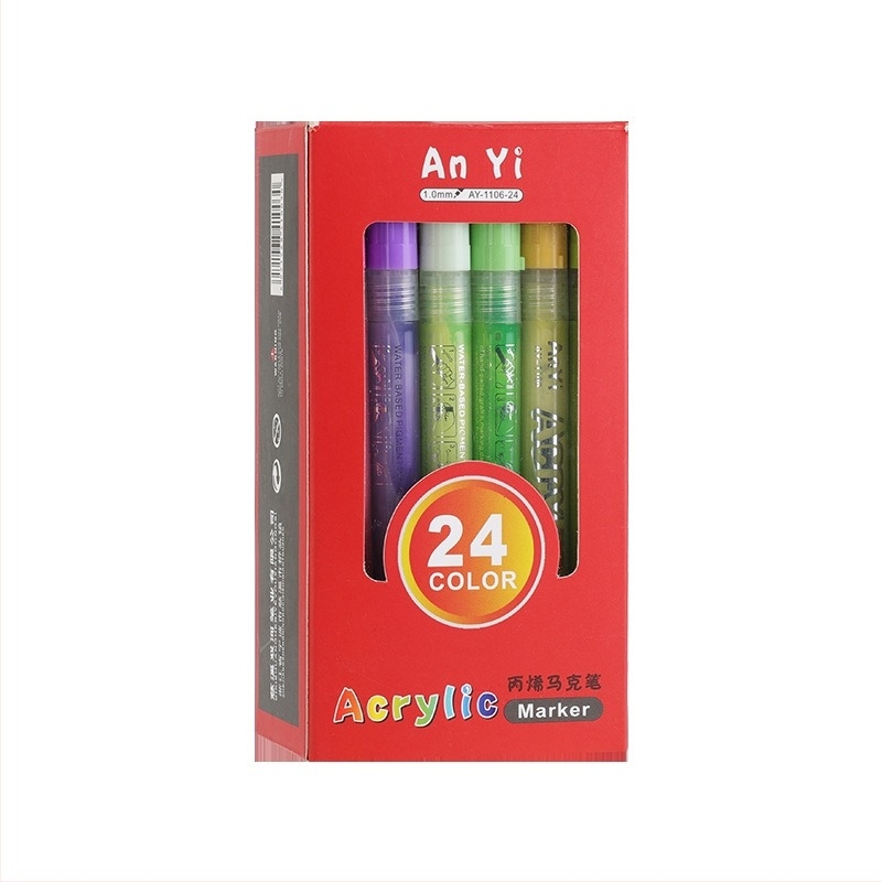 AnYi 1106 Acryl marker készlet, gyorsan szárad, műanyag ház