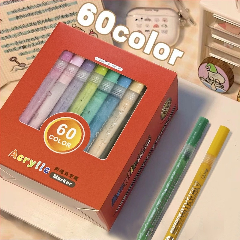 AnYi 1106 Acryl marker készlet, gyorsan szárad, műanyag ház
