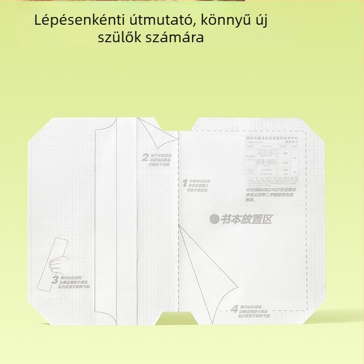Öntapadó matt, átlátszó könyvborító az I–II. osztályosoknak – szegmentált kialakítás, könnyű felhordás, 2025-ös új stílus; ajándékba megfelelő az osztálytársaknak