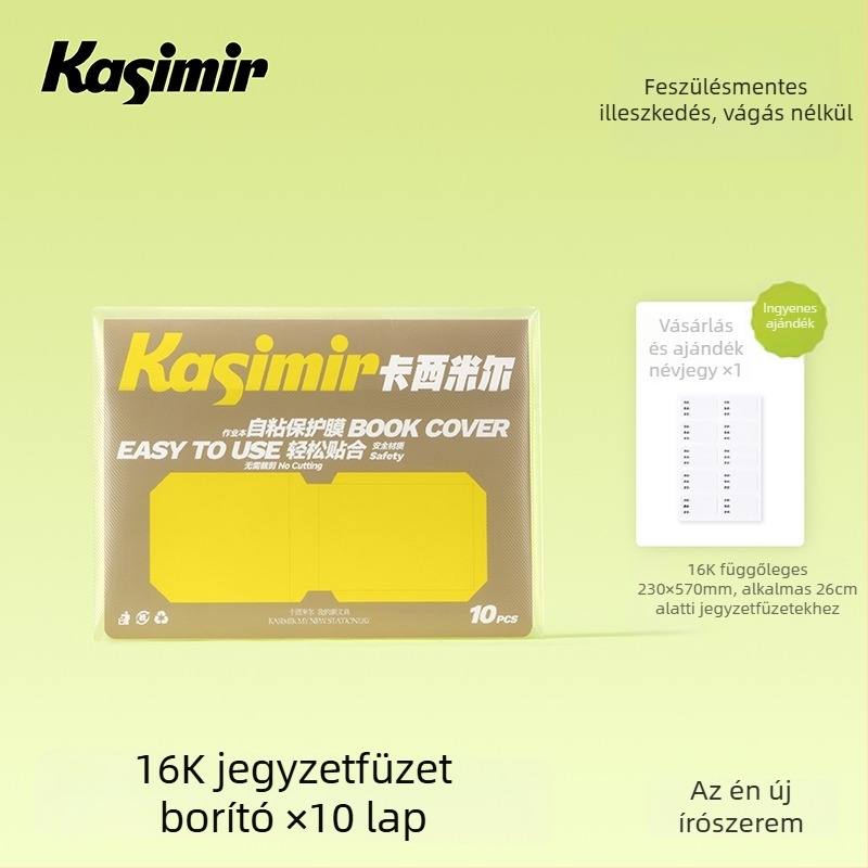 Öntapadó matt, átlátszó könyvborító az I–II. osztályosoknak – szegmentált kialakítás, könnyű felhordás, 2025-ös új stílus; ajándékba megfelelő az osztálytársaknak