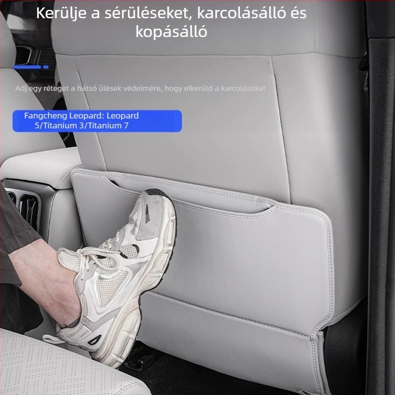 Autó hátsó ülés védő — bőr, hab töltet, logónyomtatás, testreszabható, minden évszakhoz megfelelő.