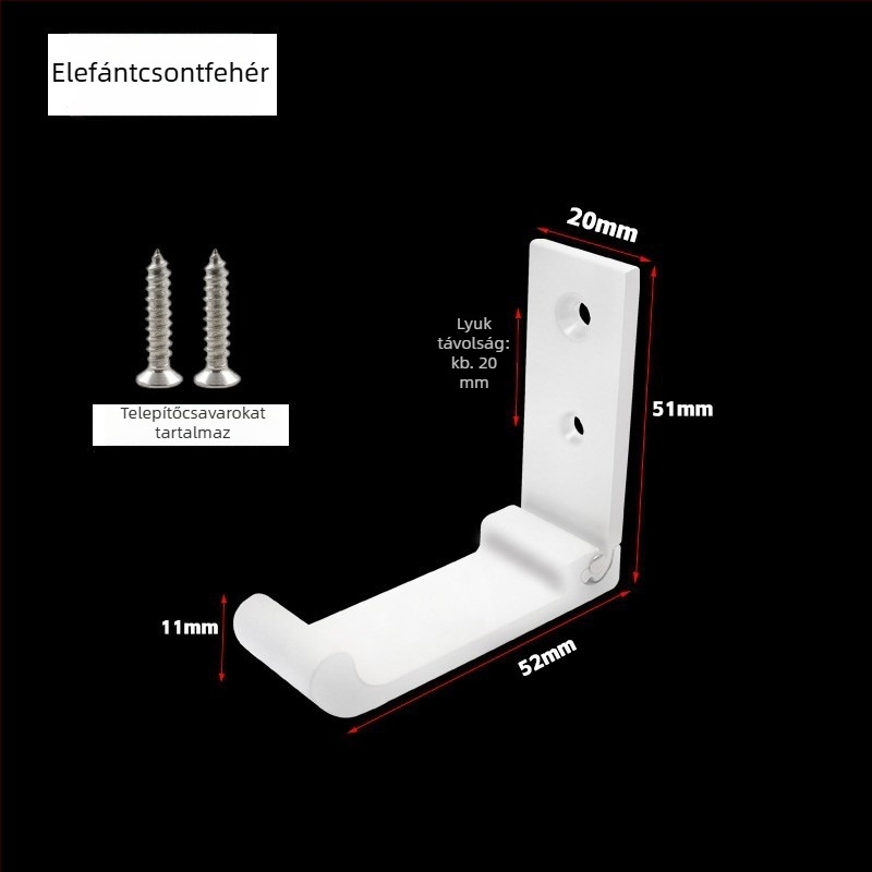 Összecsukható falikampó cink‑ötvözetből, lyukmentes rögzítés, kabát- és ruhakampó, modern minimalistus dizájn (Model 2025.4.5; szekrénybe és előszobába)