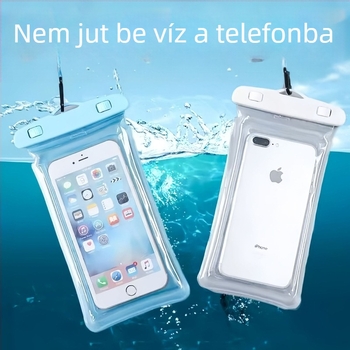 Nedvességálló telefontok nyakpánttal, érintőképernyő-kompatibilis, PVC-anyag, vízálló szövet, búvárkodáshoz és szabadtéri tevékenységekhez