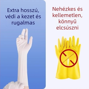 Nitril kesztyűk konyhai és háztartási tisztításhoz, vastagított, tartós