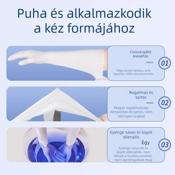 Nitril kesztyűk konyhai és háztartási tisztításhoz, vastagított, tartós