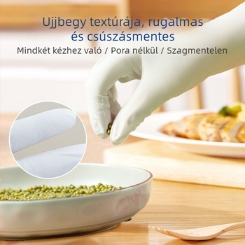 Nitril kesztyűk konyhai és háztartási tisztításhoz, vastagított, tartós