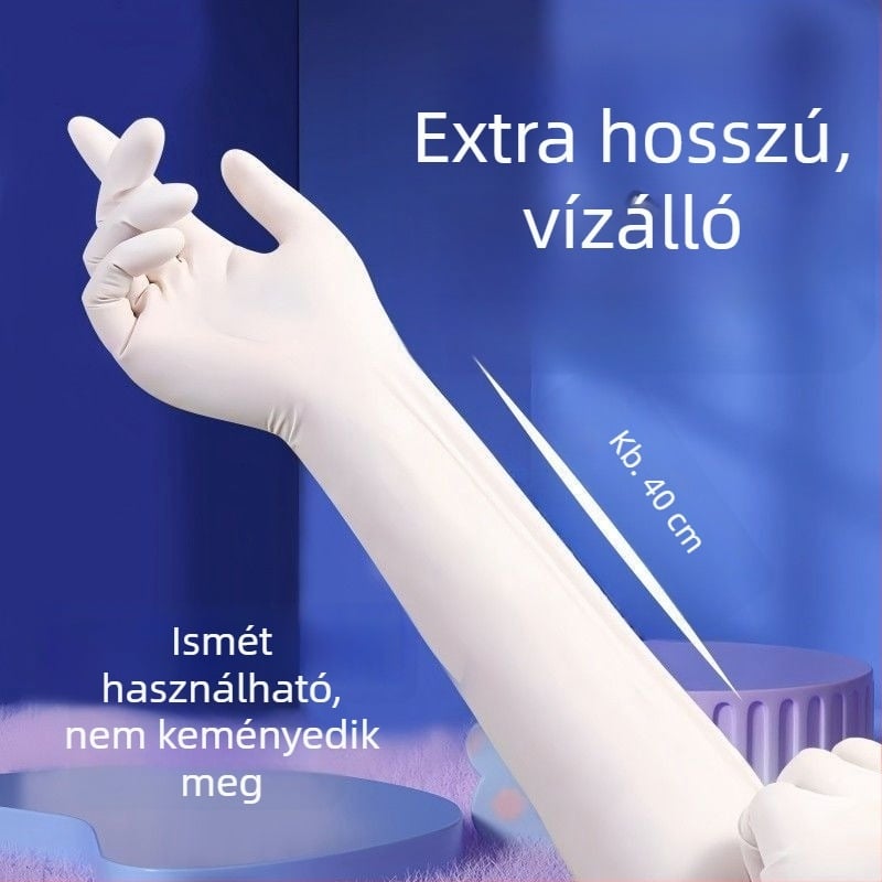 Nitril kesztyűk konyhai és háztartási tisztításhoz, vastagított, tartós