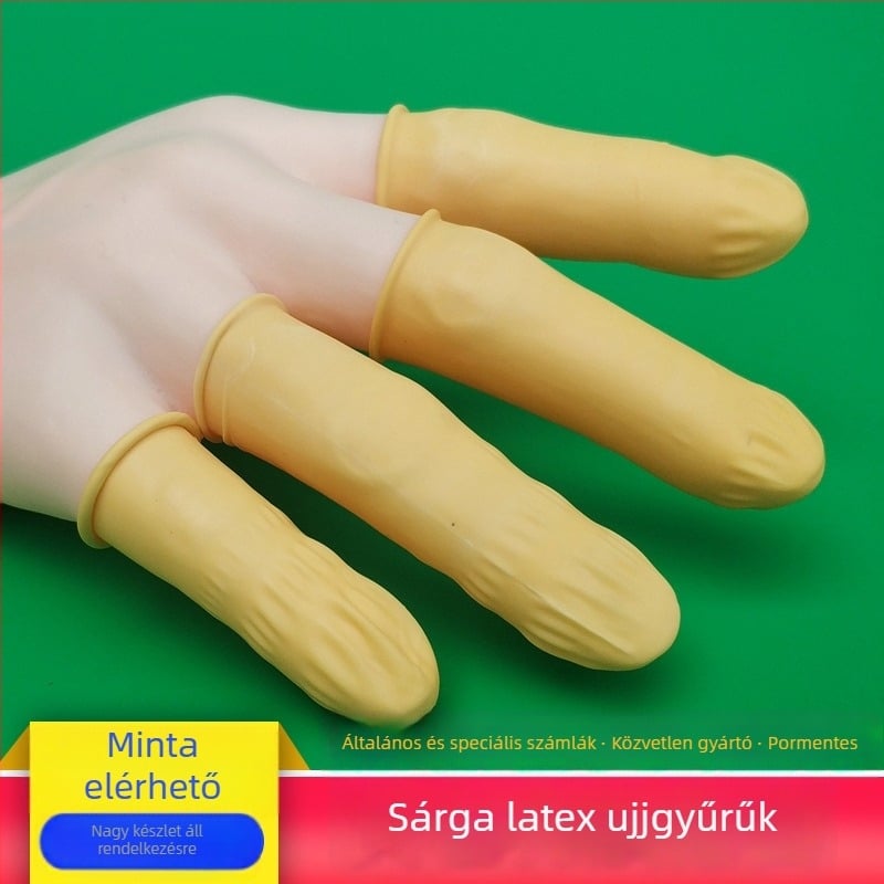 Egyszer használatos latex ujjvédők, antistatikus, elektronikai gyártáshoz, 500 g
