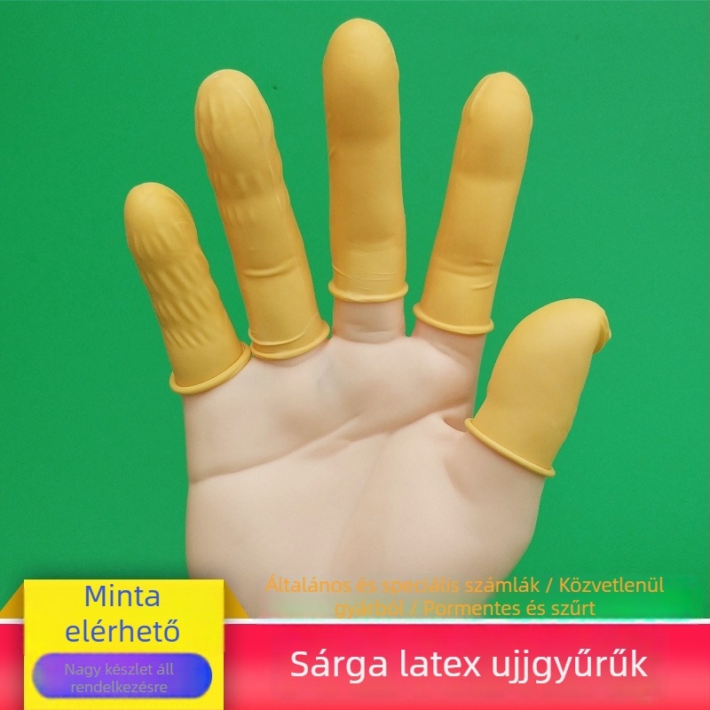 Egyszer használatos latex ujjvédők, antistatikus, elektronikai gyártáshoz, 500 g