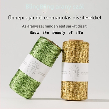 Arany- és ezüstszál | Márka: Pure plain weave; Fő anyag: poliészter; Alkalmazások: karkötők, címke zsinórok, lábbeli, poggyász-kiegészítők, hímzés.