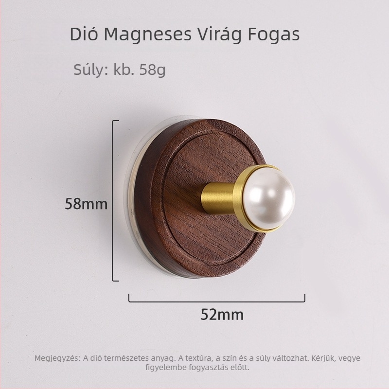 Diófa vákuumos vállfa – rézötvözet, forgácsolt kivitel, univerzális rögzítés, fúrás nélkül, modell 1616-1623/1628/1629