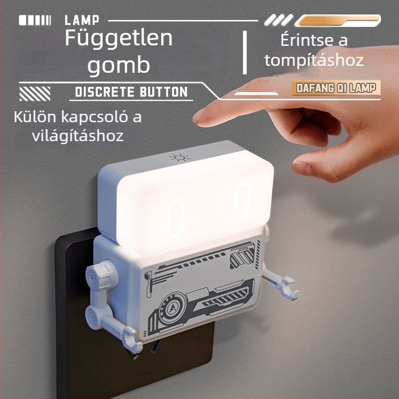 Aljzatba dugható éjjeli fény USB töltőportokkal, távirányítóval, nagy teljesítményű gyors töltéssel, több USB interfész