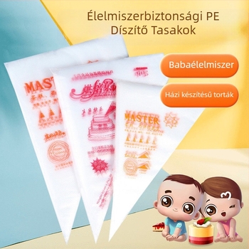 Eldobható vastagított nyomózsák készlet díszítő tippekkel tortadíszítéshez