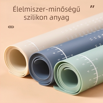 Élelmiszer-minőségű szilikon dagasztó matrac, csúszásmentes és vastagított, tészta és sütéshez, konyhai készlet