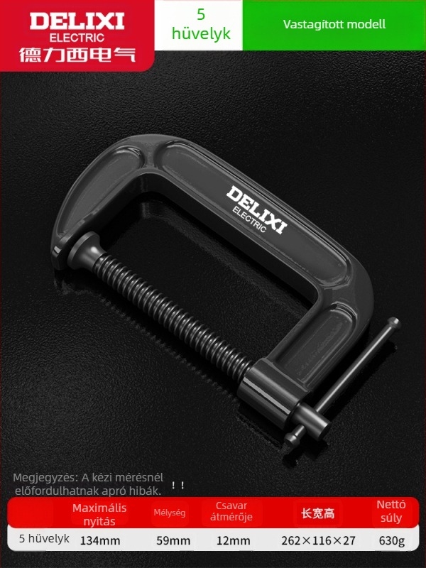 G-formájú asztalos szorító, nehéz kivitelű fém szorító bútorok gyártásához és kézműves tevékenységekhez