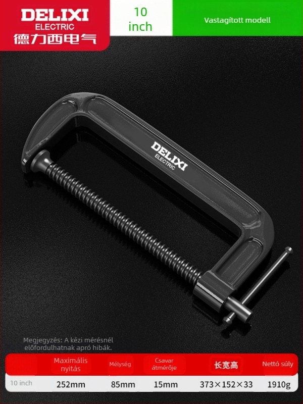 G-formájú asztalos szorító, nehéz kivitelű fém szorító bútorok gyártásához és kézműves tevékenységekhez