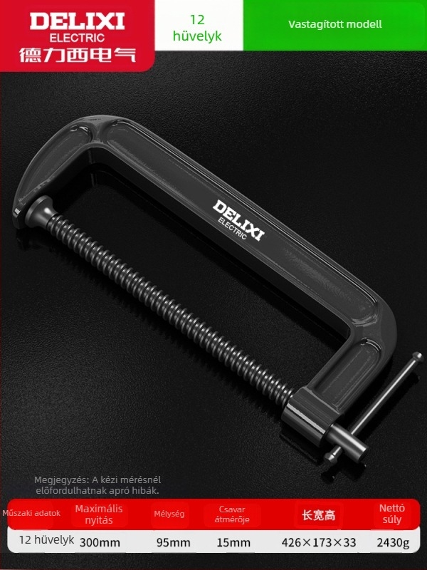 G-formájú asztalos szorító, nehéz kivitelű fém szorító bútorok gyártásához és kézműves tevékenységekhez