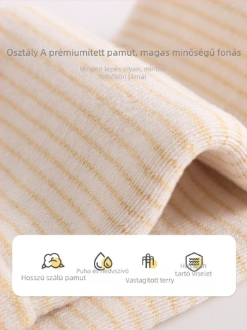 Baba térd fölé érő zoknik, vastag és meleg, combed cottonból, hosszú felhajtással a térd felett, légáteresztő.