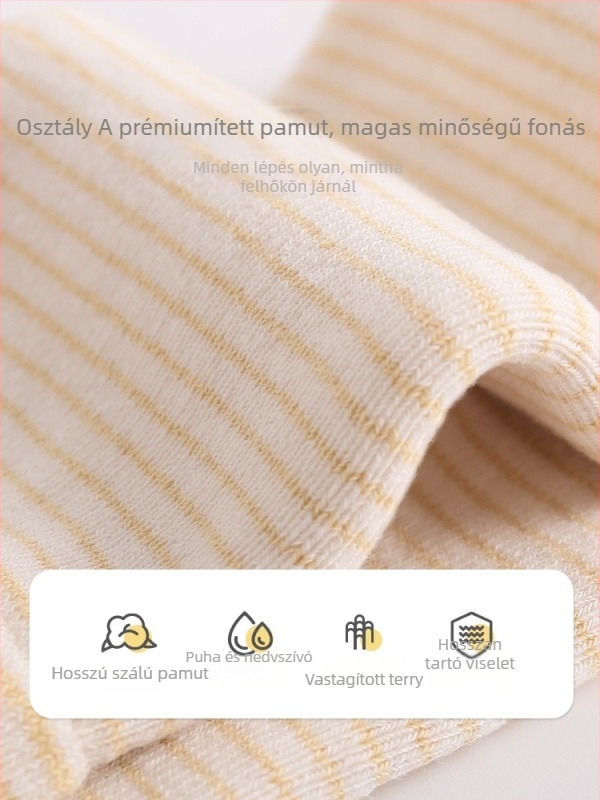 Baba térd fölé érő zoknik, vastag és meleg, combed cottonból, hosszú felhajtással a térd felett, légáteresztő.