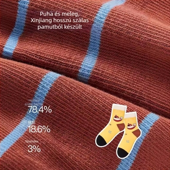 Gyerekek antibakteriális, varrás nélküli zokni, középmagas, pamutból, uniszex