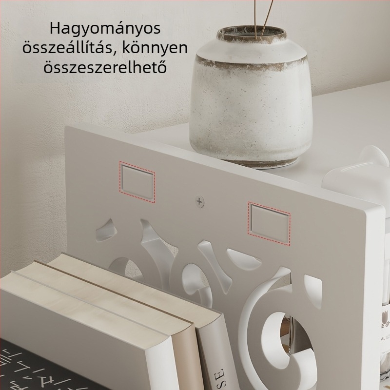 Asztali könyvtartó, többrétegű PVC polc, súly 1,6 kg, irodai asztali rendező