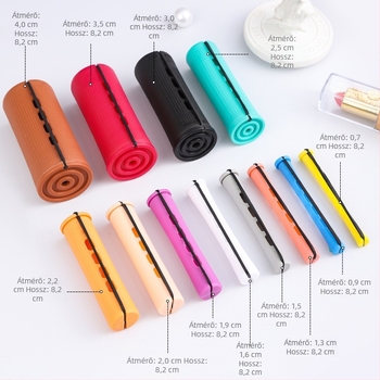 Hengeres alakú perm-szerszám készlet fedett gumiszalaggal, PP anyagú, Han Rong márka