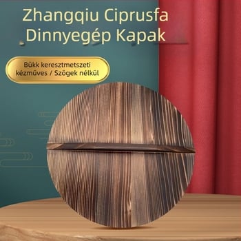 Vas fazék fenyőfa fedővel, mn-546, antik-retro stílus, 0.6 kg, testreszabás lehetséges