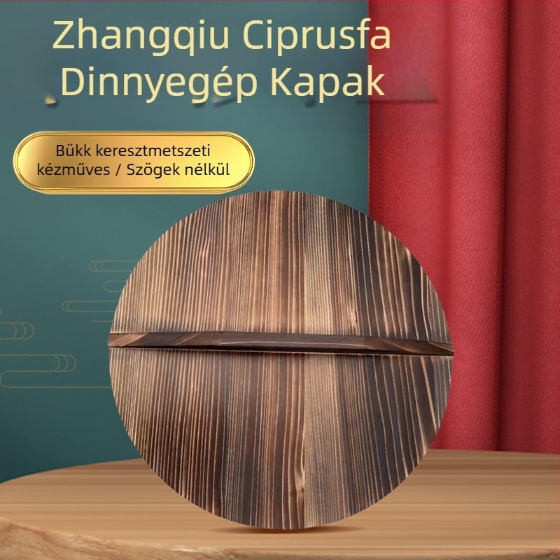 Vas fazék fenyőfa fedővel, mn-546, antik-retro stílus, 0.6 kg, testreszabás lehetséges