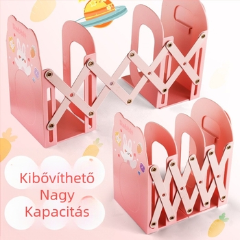 Rajzfilm-stílusú, kinyitható könyvállvány íróasztalhoz, PET anyag, HC-9696, egyetlen csomagolás, ajándékba kész
