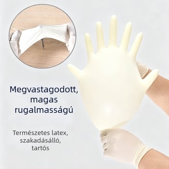 Mannon egyszer használatos latex kesztyűk, magas rugalmasságú, pormentes, tiszta helyiség (1000-es osztály), orvosi vizsgálatokhoz
