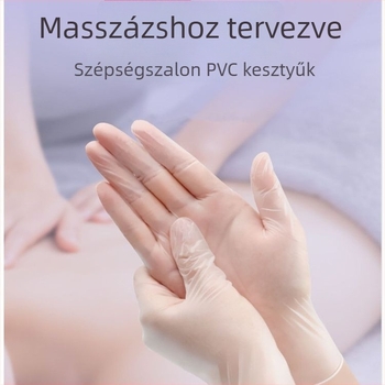 Egyszer használatos PVC masszírozó kesztyűk szépségszalonok számára – csúszásmentes, átlátszó mintázat, testreszabható