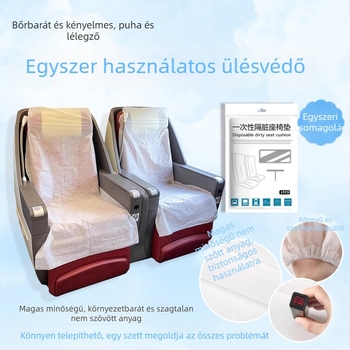 Egyszer használatos ülésvédő, téglalap alakú, textil anyagból, por- és baktérium ellen védőréteg utazáshoz