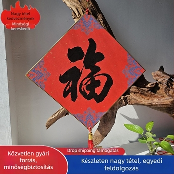 Papírból készült függő dísz bejárati ajtóhoz jókívánság szöveggel