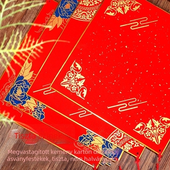 Papírból készült függő dísz bejárati ajtóhoz jókívánság szöveggel