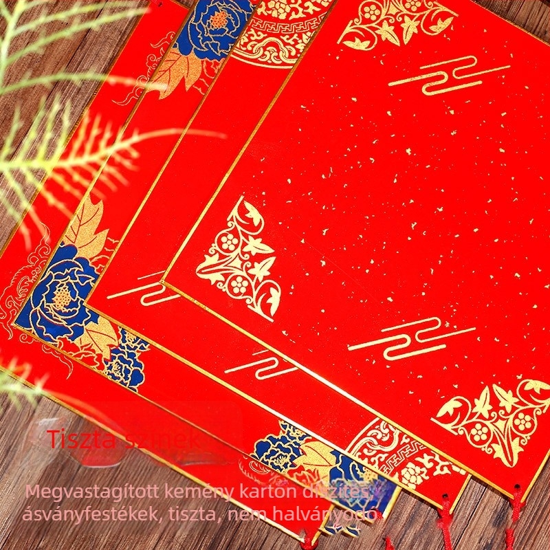 Papírból készült függő dísz bejárati ajtóhoz jókívánság szöveggel