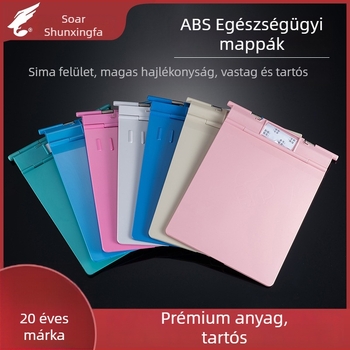 Orvosi feljegyzések mappája erős csipesz + lemezcsipesz — ABS anyag, logónyomtatás lehetséges, testreszabás elérhető, csipesz mérete: változó