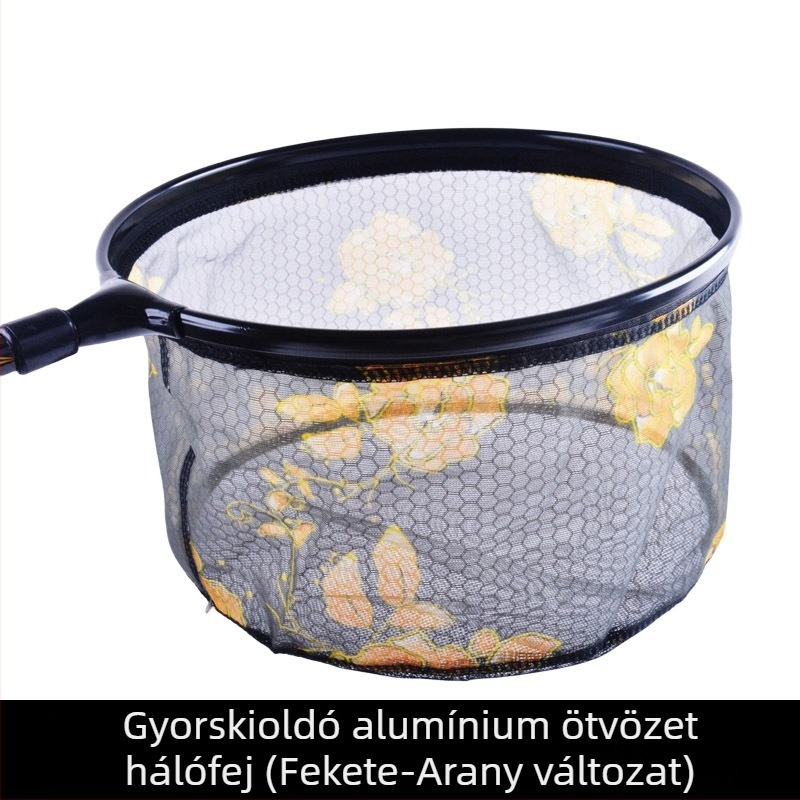 Nagy halakhoz való merítőfej, anti-zakadás, nano háló, keret alumíniumötvözet, tekercs alumínium-magnézium ötvözet