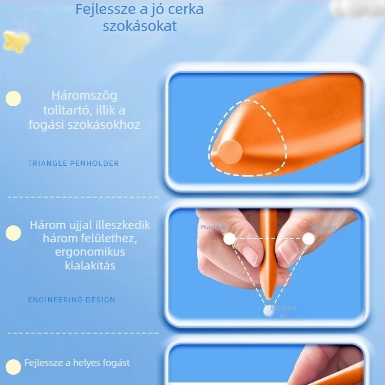 Deli HM715 Műanyag viaszos kréta – Kör fej, Műanyag test, Mengyi Aerospace sorozat, Gyermekeknek