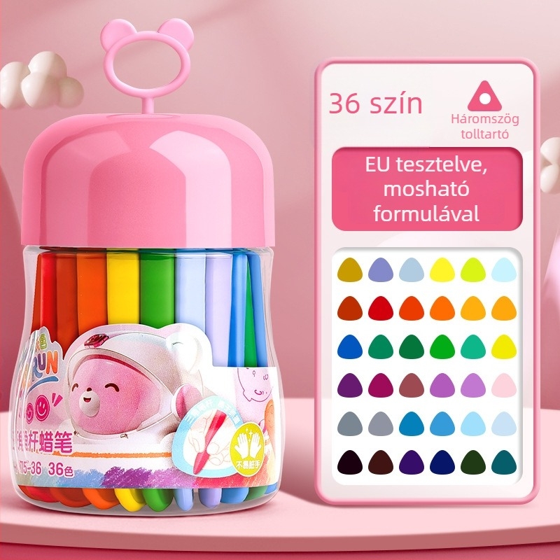 Deli HM715 Műanyag viaszos kréta – Kör fej, Műanyag test, Mengyi Aerospace sorozat, Gyermekeknek