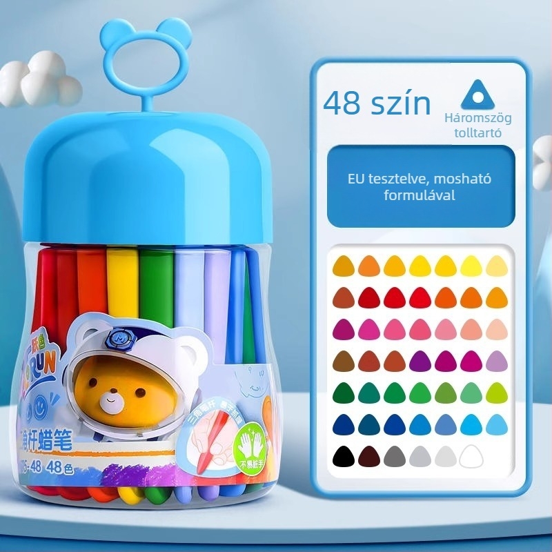 Deli HM715 Műanyag viaszos kréta – Kör fej, Műanyag test, Mengyi Aerospace sorozat, Gyermekeknek