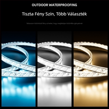 220V LED-szalag kapcsolóval, vízálló, 180 LED (3528), 10W