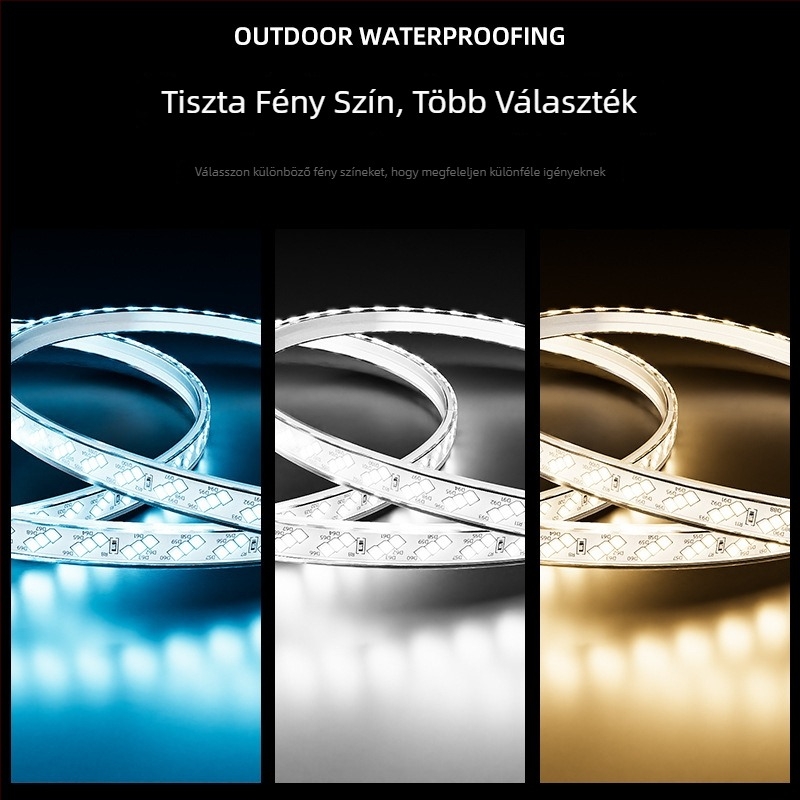 220V LED-szalag kapcsolóval, vízálló, 180 LED (3528), 10W