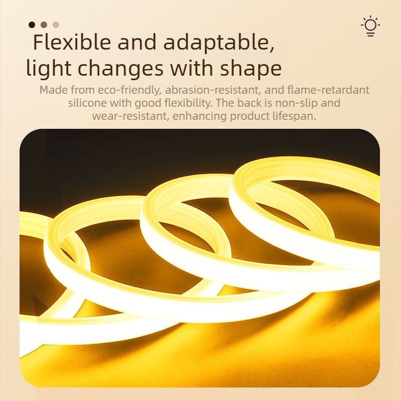 LED-szalag 110V vízálló COB, 288 LED, Sanan Optoelectronics, öntapadó, belső világítás