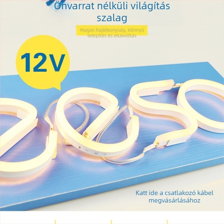 LED-szalag fény, 60 LED, 5050, 220V, vízálló