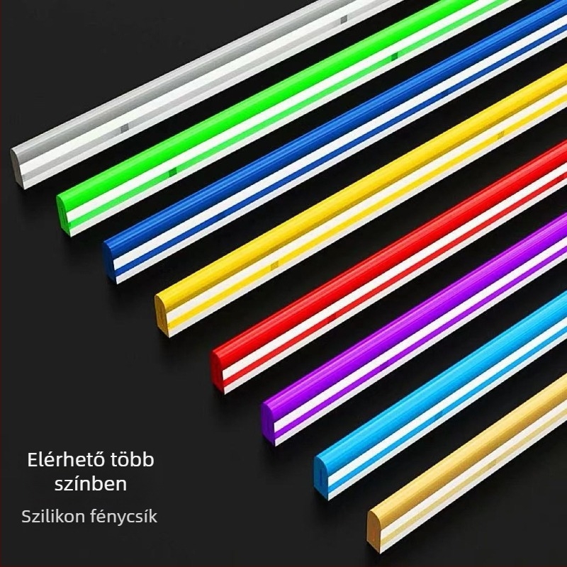 Szilikonból készült vízálló neon LED-szalag kültéri feliratokhoz, 12V bemenet, Cree 5630 LED-ek