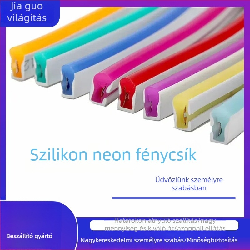 Szilikonból készült vízálló neon LED-szalag kültéri feliratokhoz, 12V bemenet, Cree 5630 LED-ek