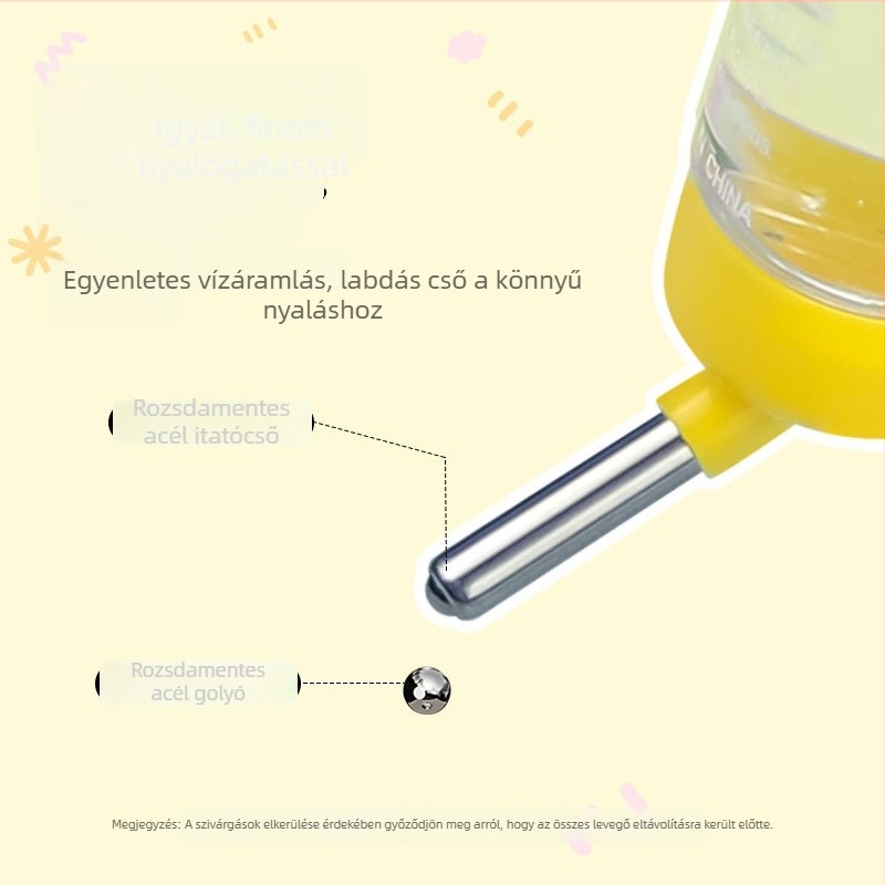 Műanyag itatótartó kisállatoknak, 60 ml-es függő üveggel, Hartley márka