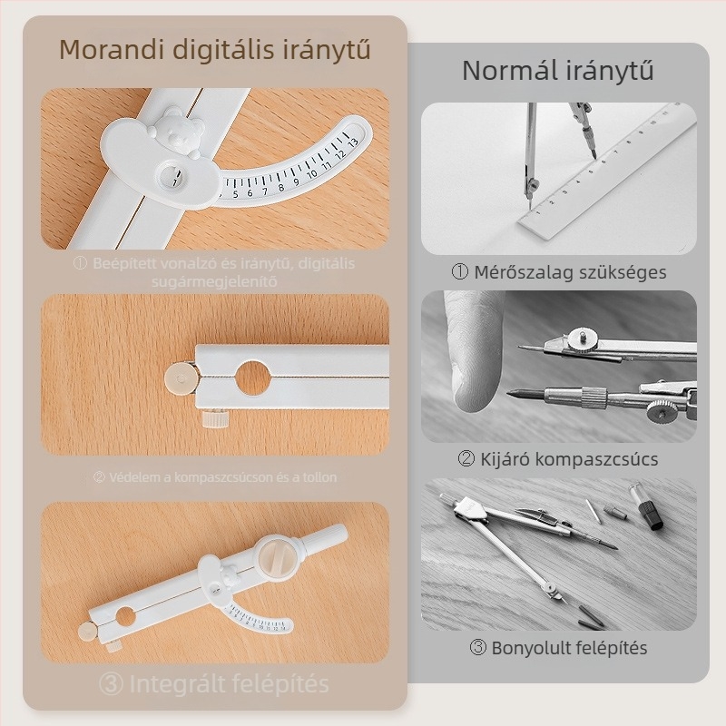 Digitális körző és vonalzó készlet – Modell SS-38-66