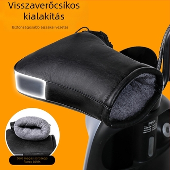 Elektromos motoros kormányvédő télre, vízálló és szélálló, vastagított a hideg ellen, univerzális illeszkedés