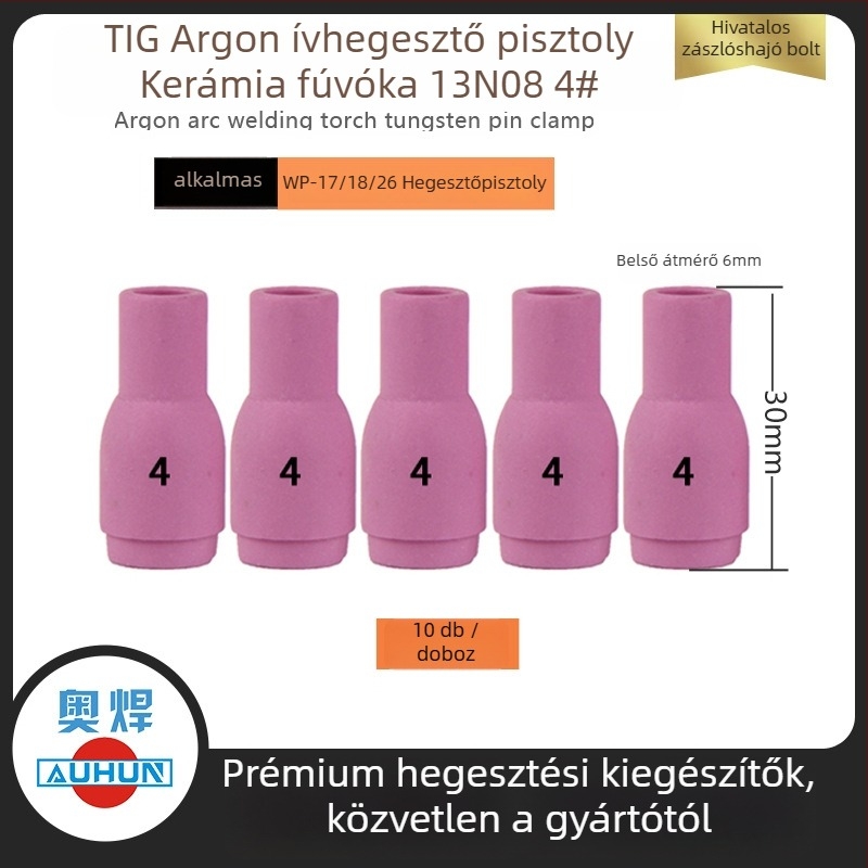 WP-9F argon ívhegesztő pisztoly kerámiadugó 13N08, réz áramlásvezető, wolfrám tű hegesztő fúvóka védőcső